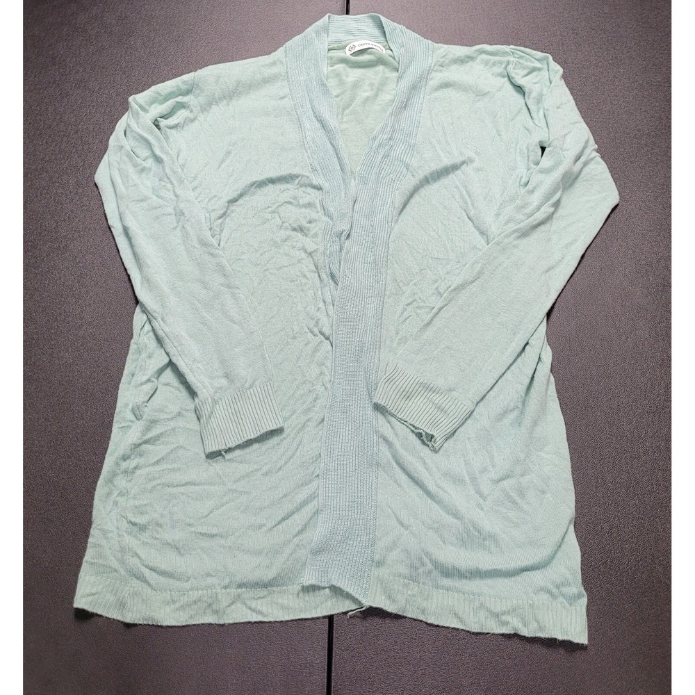 Cents Of Style Open Front Cardigan Sweater Mint Green Women's Long Sleeve